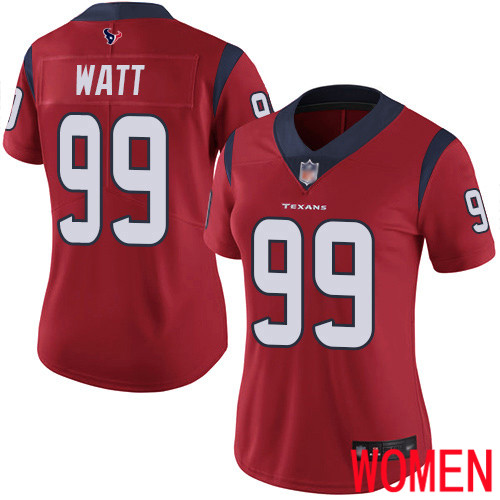 Houston Texans Limited Red Women J J  Watt Alternate Jersey NFL Football #99 Vapor Untouchable->youth nfl jersey->Youth Jersey